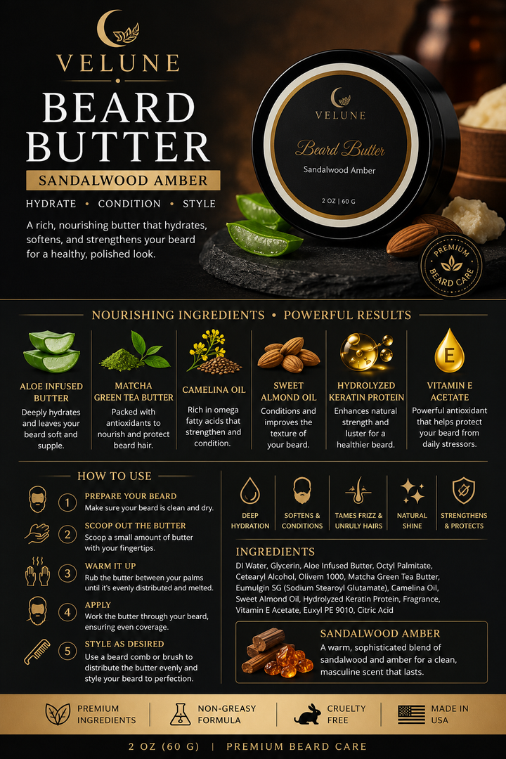 VELUNE Beard Butter – Sandalwood Amber
